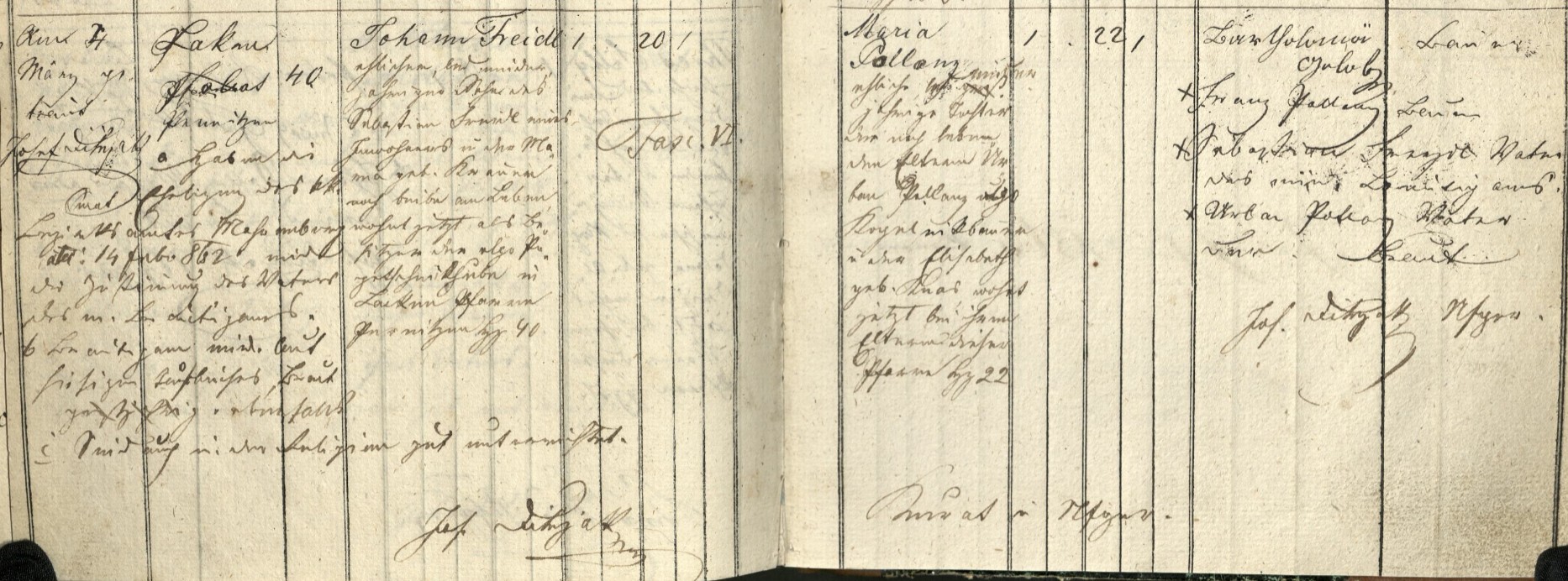 Eheschließung Johann Freidl 1862