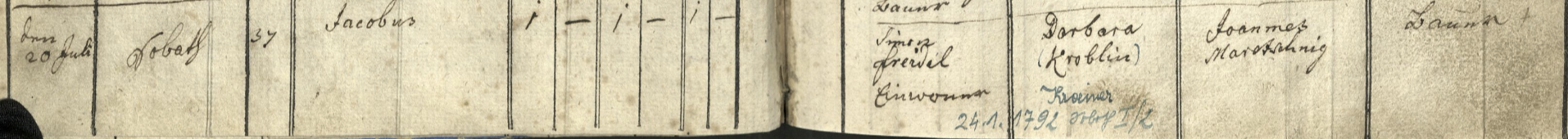 Taufbuch Soboth 1, 1789–1824, Seite 11